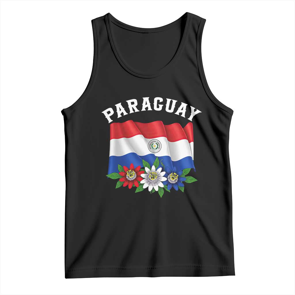 Paraguay Flag Passion Flower Mburucuya Graphic Tank Top Paraguaya Hispanic Latino Heritage Cultura Pride
