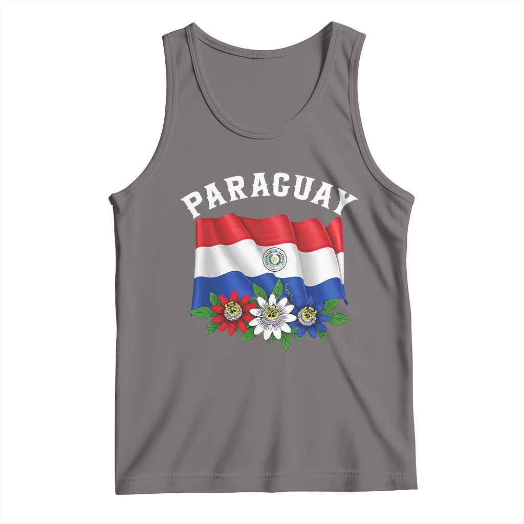 Paraguay Flag Passion Flower Mburucuya Graphic Tank Top Paraguaya Hispanic Latino Heritage Cultura Pride