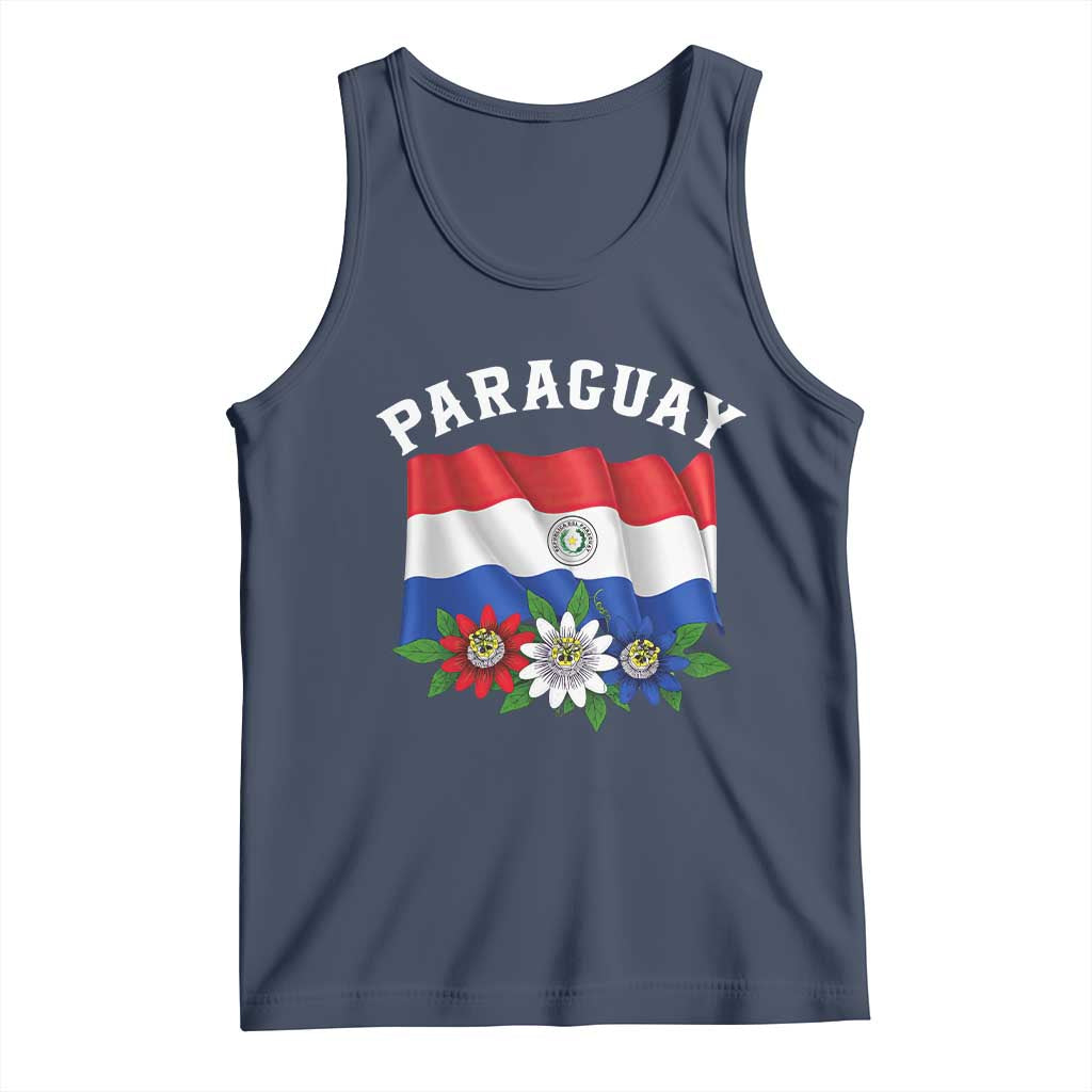 Paraguay Flag Passion Flower Mburucuya Graphic Tank Top Paraguaya Hispanic Latino Heritage Cultura Pride