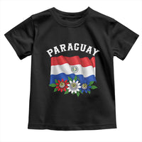 Paraguay Flag Passion Flower Mburucuya Graphic Toddler T Shirt Paraguaya Hispanic Latino Heritage Cultura Pride