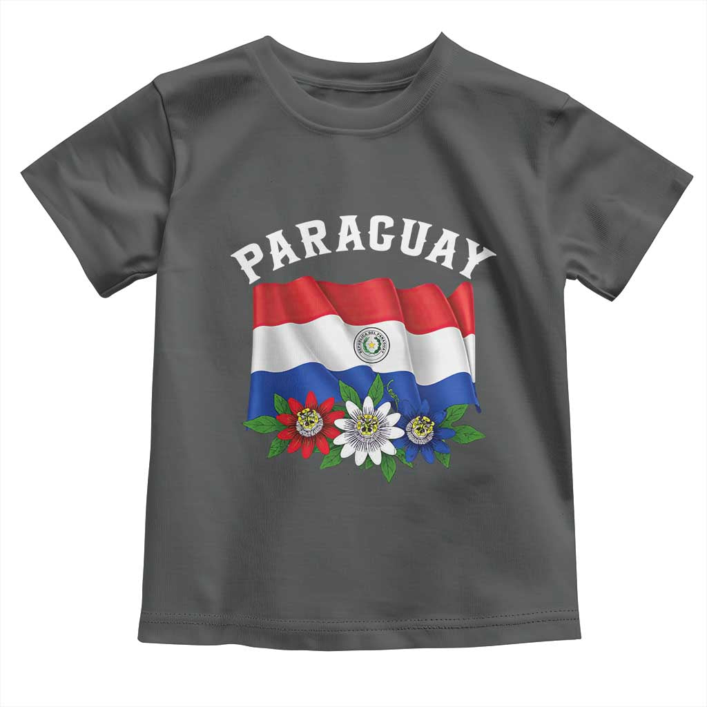 Paraguay Flag Passion Flower Mburucuya Graphic Toddler T Shirt Paraguaya Hispanic Latino Heritage Cultura Pride