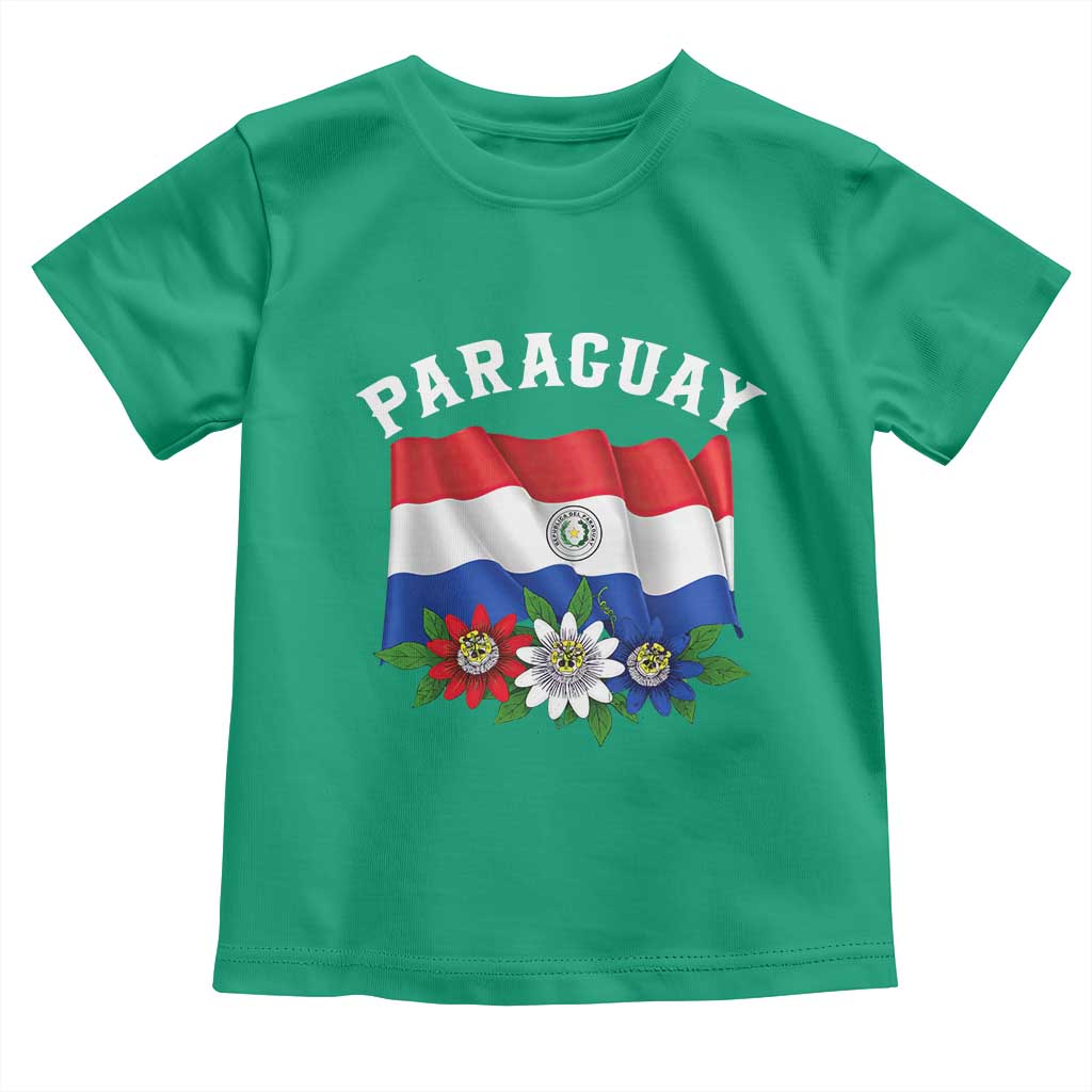 Paraguay Flag Passion Flower Mburucuya Graphic Toddler T Shirt Paraguaya Hispanic Latino Heritage Cultura Pride