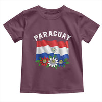 Paraguay Flag Passion Flower Mburucuya Graphic Toddler T Shirt Paraguaya Hispanic Latino Heritage Cultura Pride