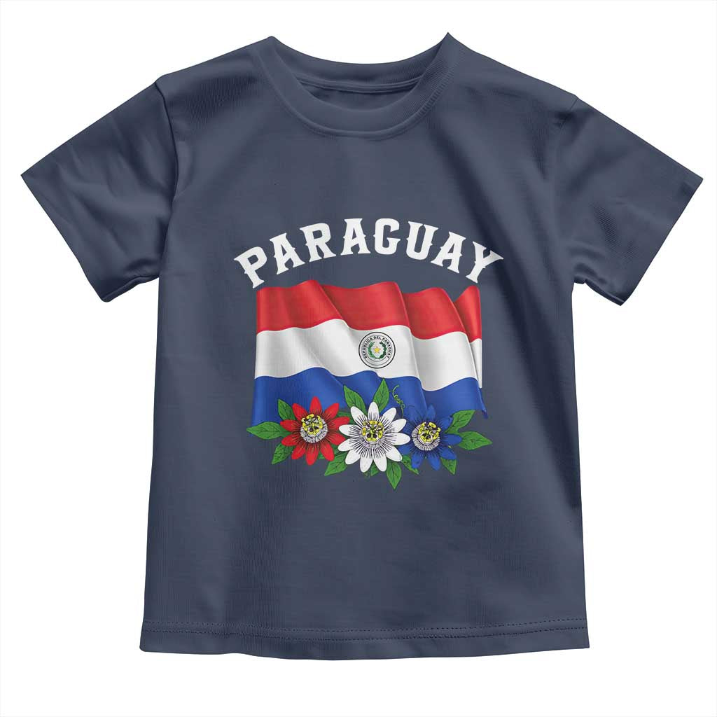 Paraguay Flag Passion Flower Mburucuya Graphic Toddler T Shirt Paraguaya Hispanic Latino Heritage Cultura Pride