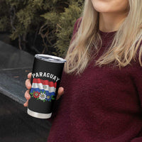 Paraguay Flag Passion Flower Mburucuya Graphic Tumbler Cup Paraguaya Hispanic Latino Heritage Cultura Pride