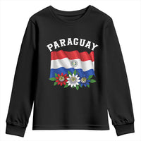Paraguay Flag Passion Flower Mburucuya Graphic Youth Sweatshirt Paraguaya Hispanic Latino Heritage Cultura Pride