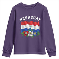 Paraguay Flag Passion Flower Mburucuya Graphic Youth Sweatshirt Paraguaya Hispanic Latino Heritage Cultura Pride