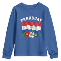 Paraguay Flag Passion Flower Mburucuya Graphic Youth Sweatshirt Paraguaya Hispanic Latino Heritage Cultura Pride