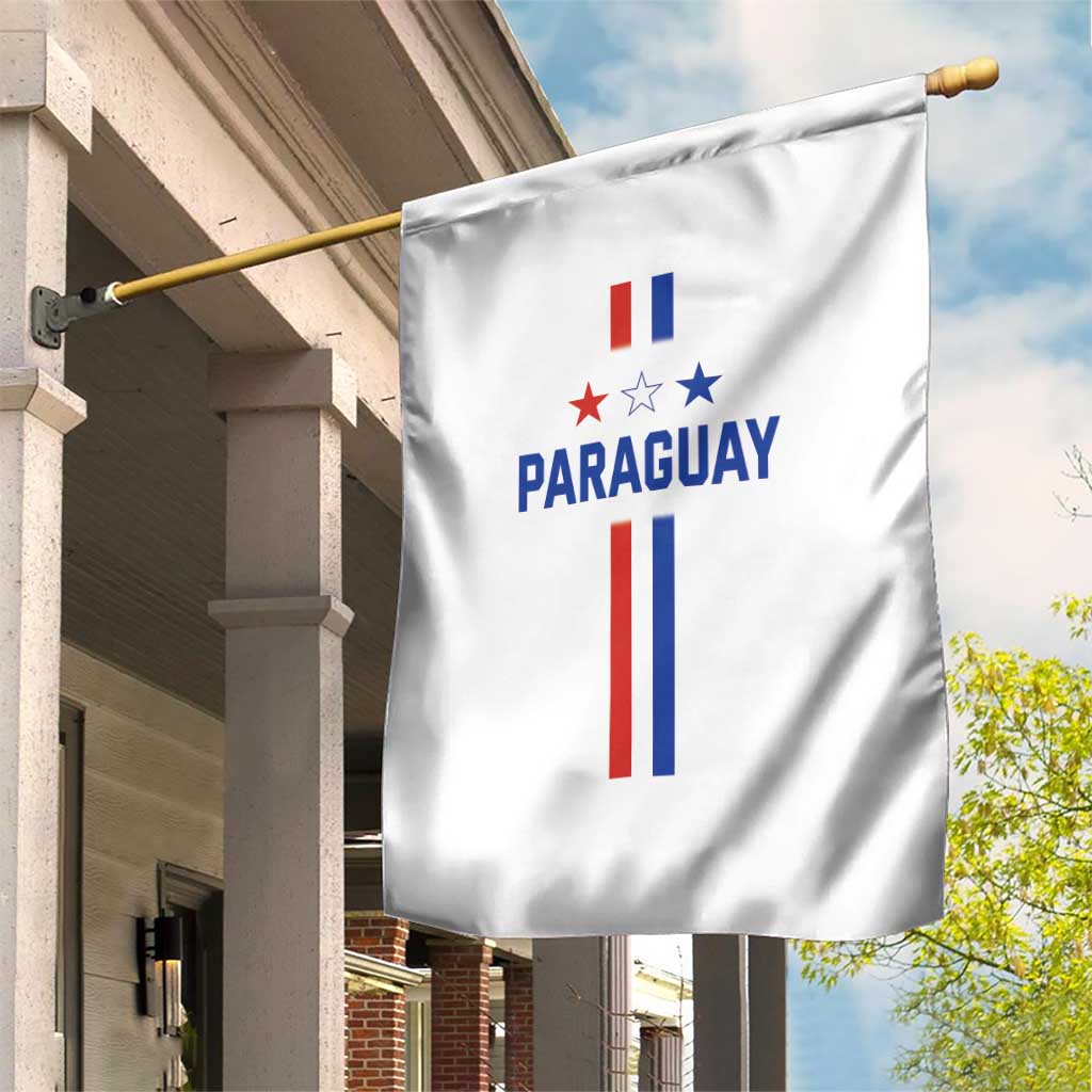 Paraguay Flag Soccer Jersey Style Graphic Garden Flag Patriotic Paraguaya Pride Football Fans Sports Spirit