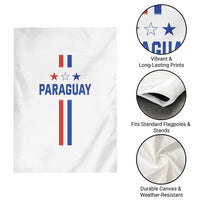 Paraguay Flag Soccer Jersey Style Graphic Garden Flag Patriotic Paraguaya Pride Football Fans Sports Spirit