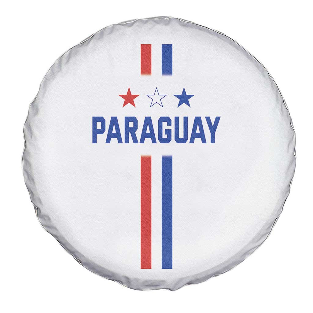 Paraguay Flag Soccer Jersey Style Graphic Spare Tire Cover Patriotic Paraguaya Pride Football Fans Sports Spirit