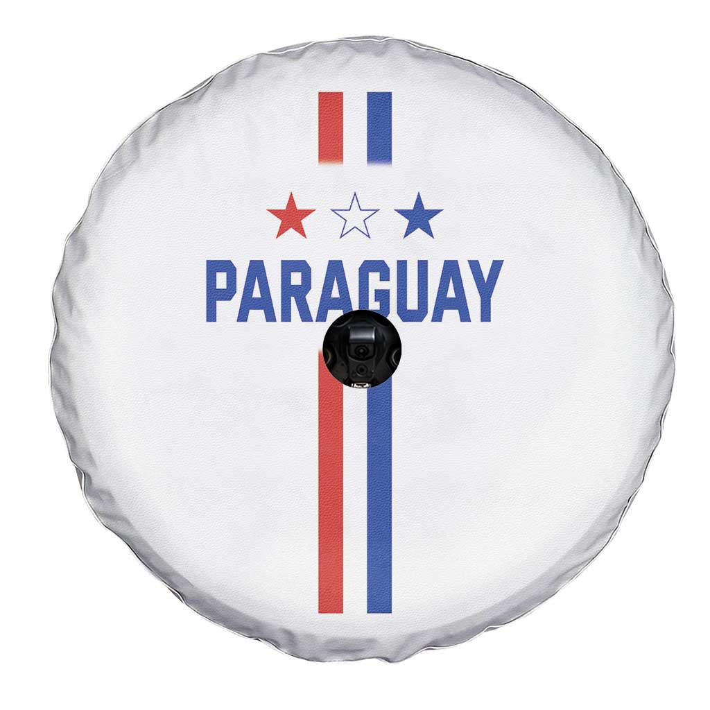 Paraguay Flag Soccer Jersey Style Graphic Spare Tire Cover Patriotic Paraguaya Pride Football Fans Sports Spirit