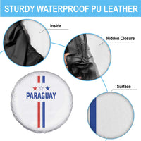 Paraguay Flag Soccer Jersey Style Graphic Spare Tire Cover Patriotic Paraguaya Pride Football Fans Sports Spirit