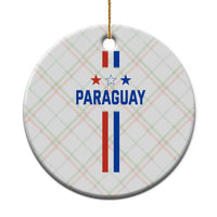 Paraguay Flag Soccer Jersey Style Graphic Ceramic Ornament Patriotic Paraguaya Pride Football Fans Sports Spirit