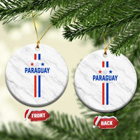 Paraguay Flag Soccer Jersey Style Graphic Ceramic Ornament Patriotic Paraguaya Pride Football Fans Sports Spirit