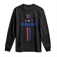 Paraguay Flag Soccer Jersey Style Graphic Long Sleeve Shirt Patriotic Paraguaya Pride Football Fans Sports Spirit