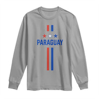 Paraguay Flag Soccer Jersey Style Graphic Long Sleeve Shirt Patriotic Paraguaya Pride Football Fans Sports Spirit