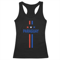 Paraguay Flag Soccer Jersey Style Graphic Racerback Tank Top Patriotic Paraguaya Pride Football Fans Sports Spirit