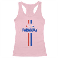 Paraguay Flag Soccer Jersey Style Graphic Racerback Tank Top Patriotic Paraguaya Pride Football Fans Sports Spirit