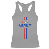 Paraguay Flag Soccer Jersey Style Graphic Racerback Tank Top Patriotic Paraguaya Pride Football Fans Sports Spirit