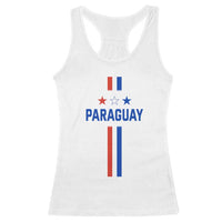 Paraguay Flag Soccer Jersey Style Graphic Racerback Tank Top Patriotic Paraguaya Pride Football Fans Sports Spirit