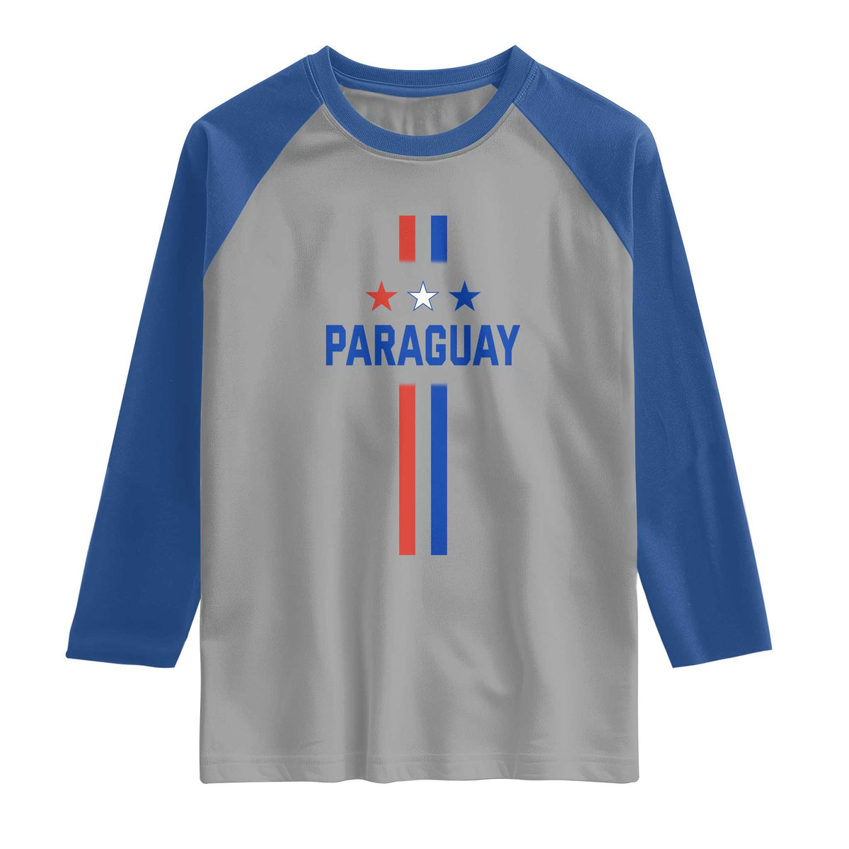 Paraguay Flag Soccer Jersey Style Graphic Raglan Shirt Patriotic Paraguaya Pride Football Fans Sports Spirit