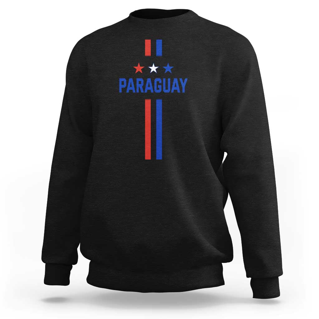 Paraguay Flag Soccer Jersey Style Graphic Sweatshirt Patriotic Paraguaya Pride Football Fans Sports Spirit