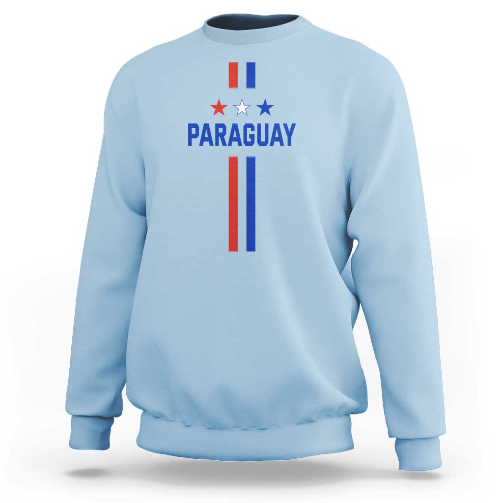 Paraguay Flag Soccer Jersey Style Graphic Sweatshirt Patriotic Paraguaya Pride Football Fans Sports Spirit
