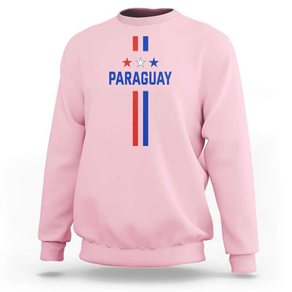Paraguay Flag Soccer Jersey Style Graphic Sweatshirt Patriotic Paraguaya Pride Football Fans Sports Spirit