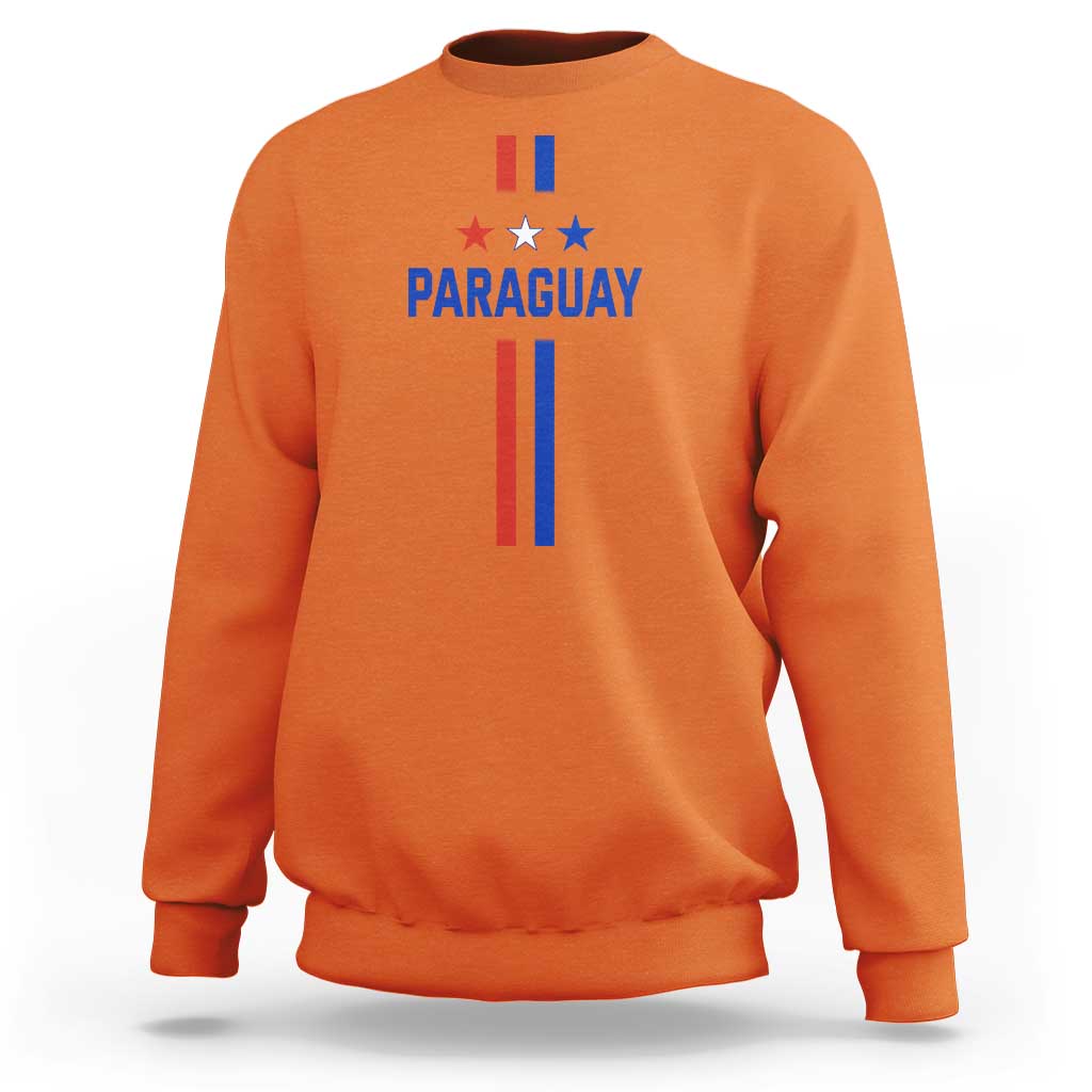 Paraguay Flag Soccer Jersey Style Graphic Sweatshirt Patriotic Paraguaya Pride Football Fans Sports Spirit