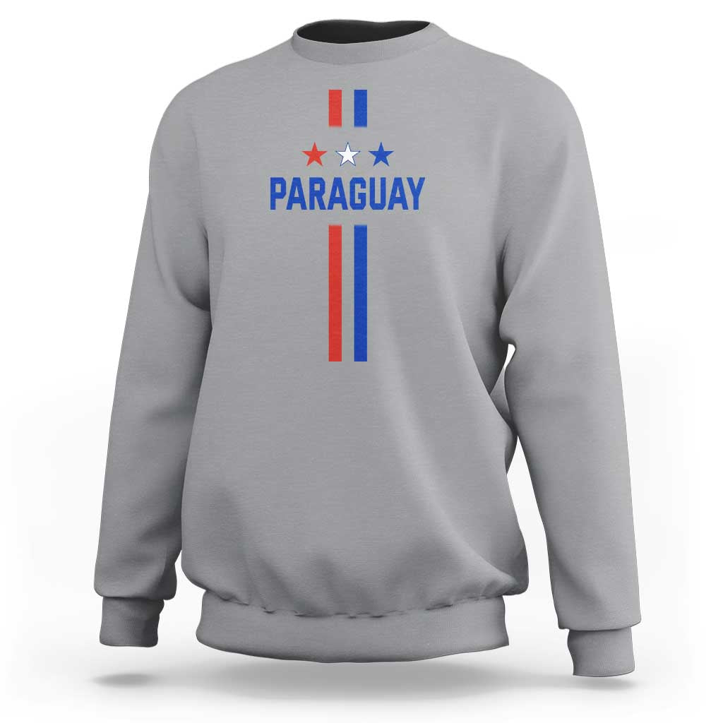 Paraguay Flag Soccer Jersey Style Graphic Sweatshirt Patriotic Paraguaya Pride Football Fans Sports Spirit