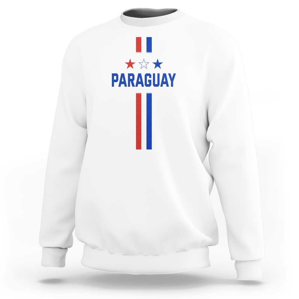 Paraguay Flag Soccer Jersey Style Graphic Sweatshirt Patriotic Paraguaya Pride Football Fans Sports Spirit