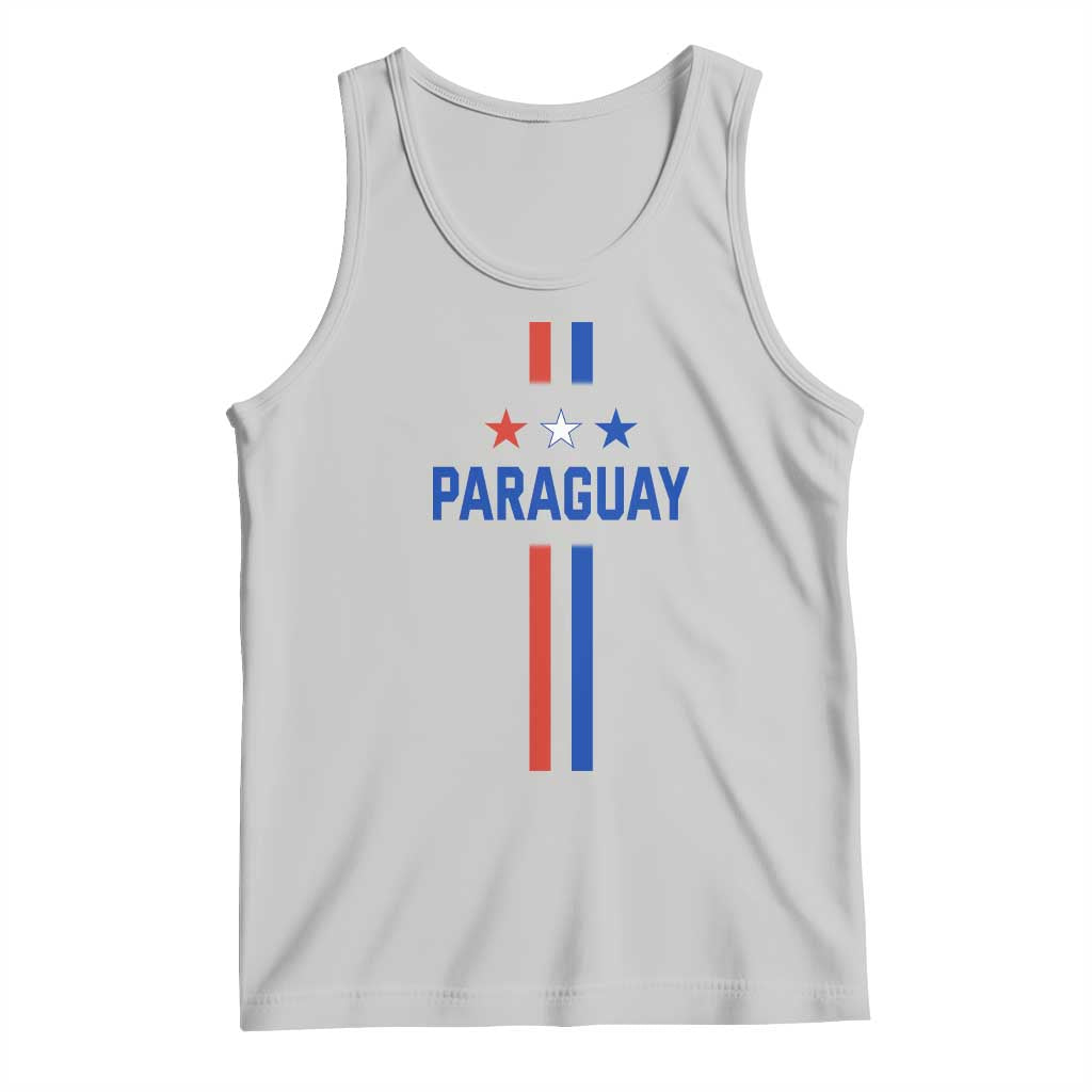 Paraguay Flag Soccer Jersey Style Graphic Tank Top Patriotic Paraguaya Pride Football Fans Sports Spirit