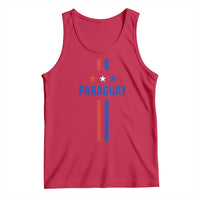 Paraguay Flag Soccer Jersey Style Graphic Tank Top Patriotic Paraguaya Pride Football Fans Sports Spirit