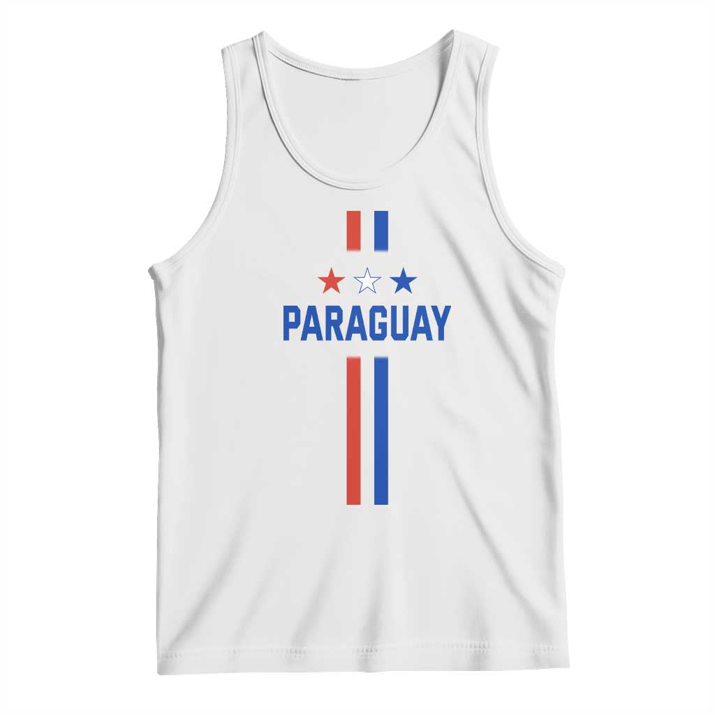 Paraguay Flag Soccer Jersey Style Graphic Tank Top Patriotic Paraguaya Pride Football Fans Sports Spirit
