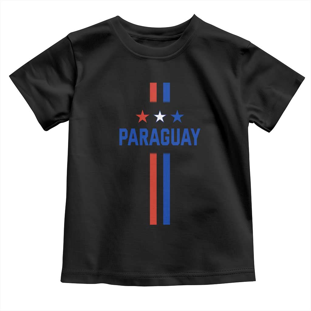Paraguay Flag Soccer Jersey Style Graphic Toddler T Shirt Patriotic Paraguaya Pride Football Fans Sports Spirit