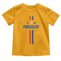 Paraguay Flag Soccer Jersey Style Graphic Toddler T Shirt Patriotic Paraguaya Pride Football Fans Sports Spirit
