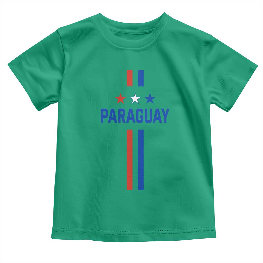 Paraguay Flag Soccer Jersey Style Graphic Toddler T Shirt Patriotic Paraguaya Pride Football Fans Sports Spirit