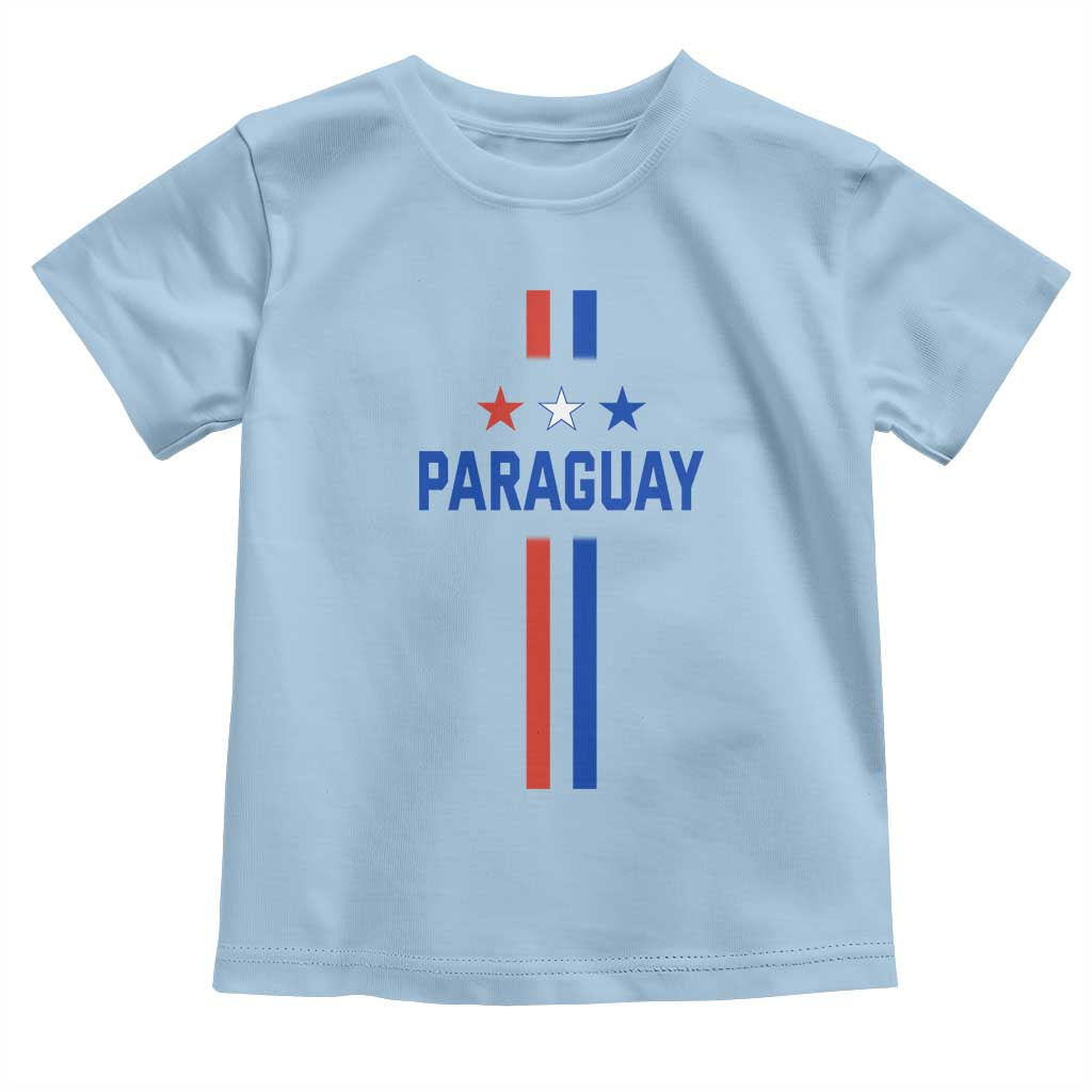 Paraguay Flag Soccer Jersey Style Graphic Toddler T Shirt Patriotic Paraguaya Pride Football Fans Sports Spirit