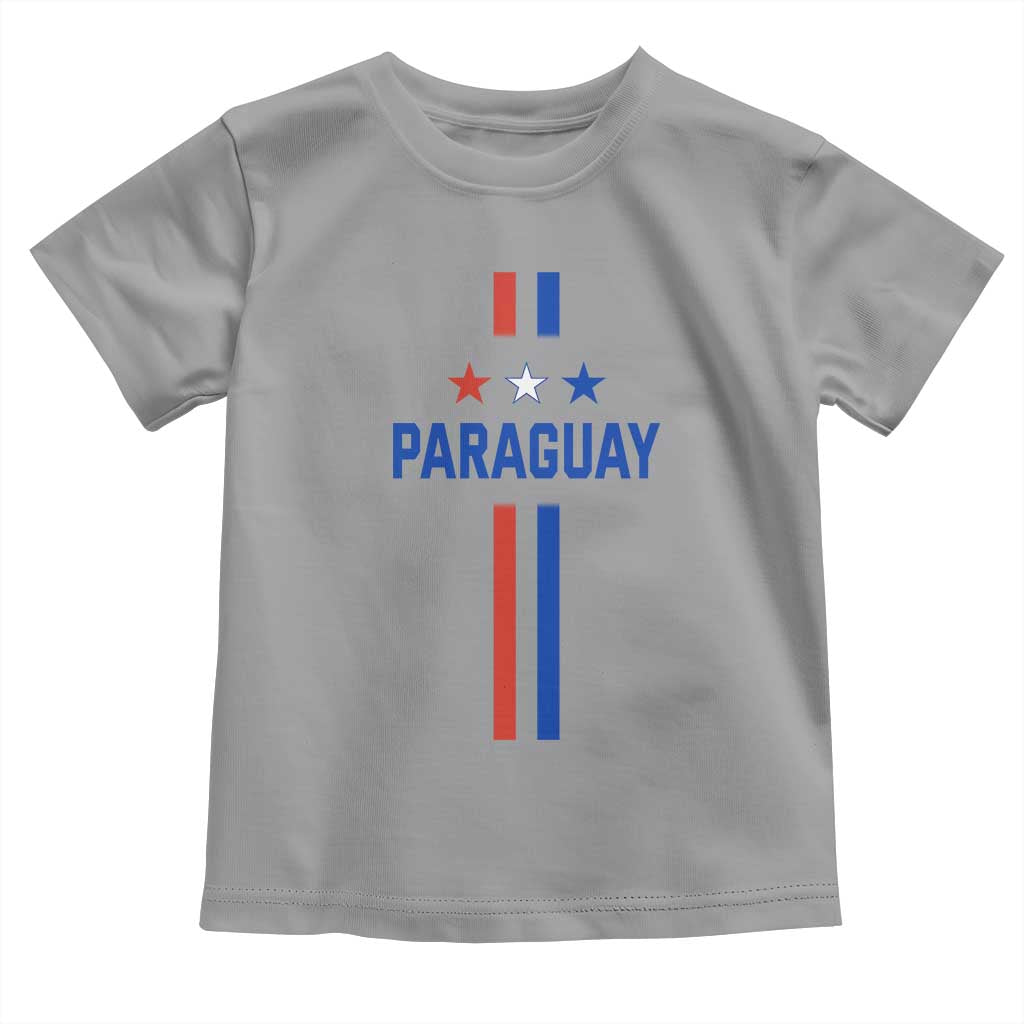 Paraguay Flag Soccer Jersey Style Graphic Toddler T Shirt Patriotic Paraguaya Pride Football Fans Sports Spirit