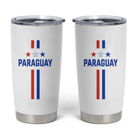 Paraguay Flag Soccer Jersey Style Graphic Tumbler Cup Patriotic Paraguaya Pride Football Fans Sports Spirit