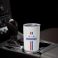 Paraguay Flag Soccer Jersey Style Graphic Tumbler Cup Patriotic Paraguaya Pride Football Fans Sports Spirit