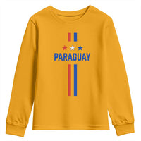 Paraguay Flag Soccer Jersey Style Graphic Youth Sweatshirt Patriotic Paraguaya Pride Football Fans Sports Spirit