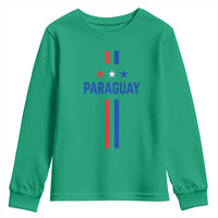 Paraguay Flag Soccer Jersey Style Graphic Youth Sweatshirt Patriotic Paraguaya Pride Football Fans Sports Spirit