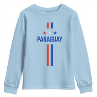 Paraguay Flag Soccer Jersey Style Graphic Youth Sweatshirt Patriotic Paraguaya Pride Football Fans Sports Spirit