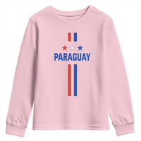 Paraguay Flag Soccer Jersey Style Graphic Youth Sweatshirt Patriotic Paraguaya Pride Football Fans Sports Spirit