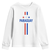 Paraguay Flag Soccer Jersey Style Graphic Youth Sweatshirt Patriotic Paraguaya Pride Football Fans Sports Spirit