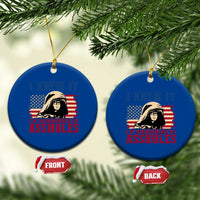 Funny I Knew It Im Surrounded by Axxholes Sci-fi Meme Ceramic Ornament Patriotic Space Parody USA Flag Sarcastic 1980s Movie Quote