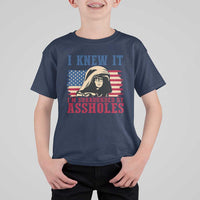 Funny I Knew It Im Surrounded by Axxholes Sci-fi Meme T Shirt For Kid Patriotic Space Parody USA Flag Sarcastic 1980s Movie Quote