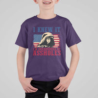 Funny I Knew It Im Surrounded by Axxholes Sci-fi Meme T Shirt For Kid Patriotic Space Parody USA Flag Sarcastic 1980s Movie Quote